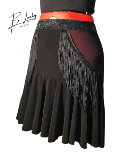 Hip fringe Latin skirt