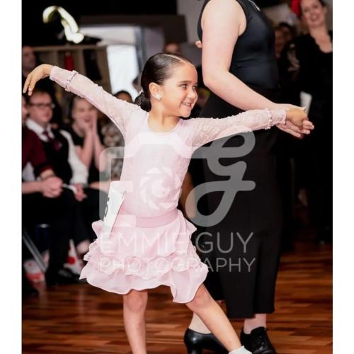 Baby pink Lace Latin Social Costume